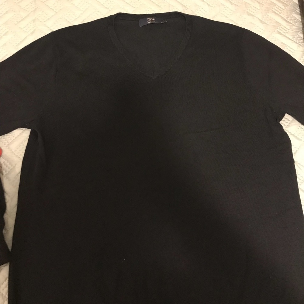 Men’s black L J Crew v neck sweater